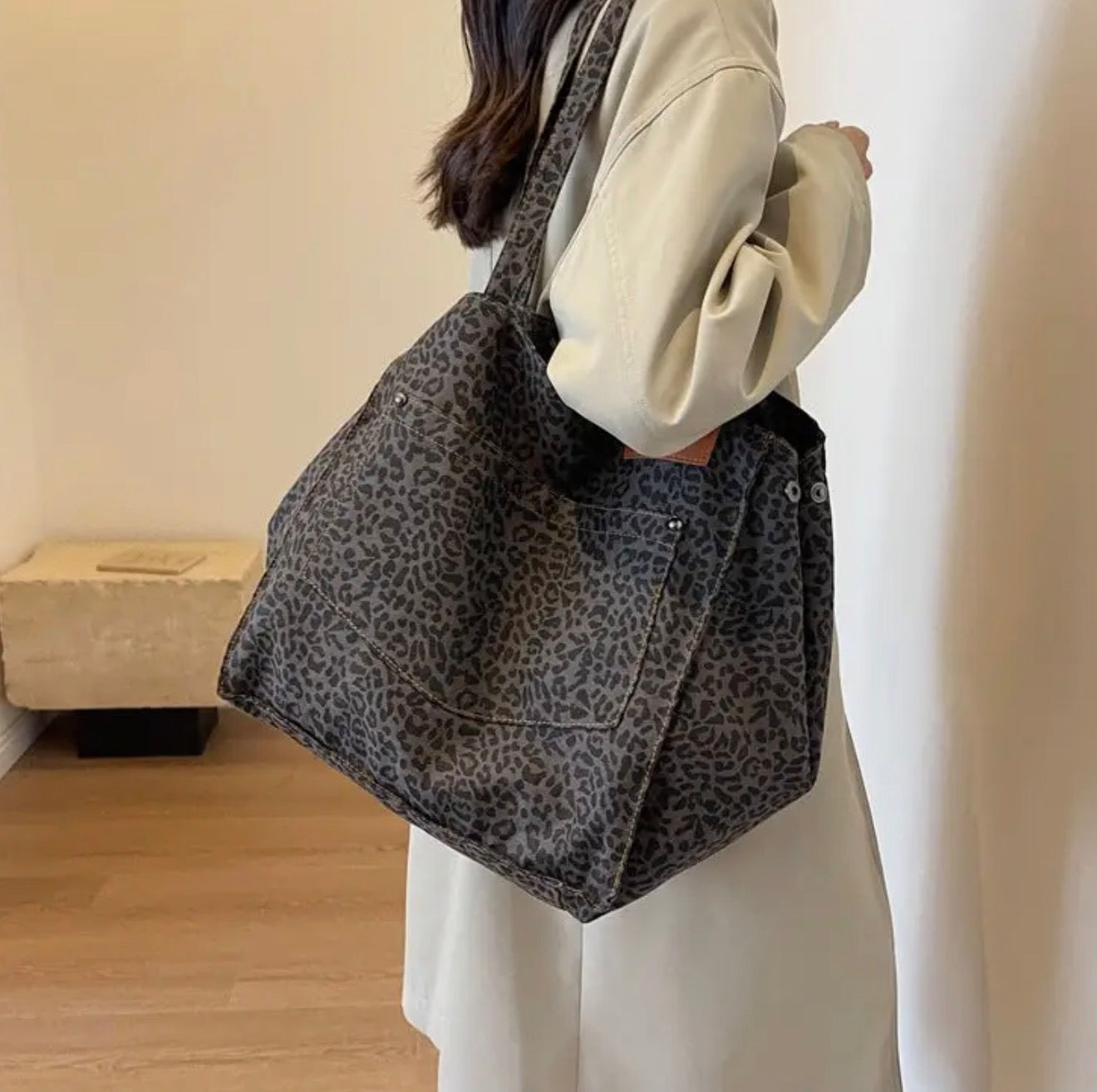COMING SOON - Black Leopard Tote