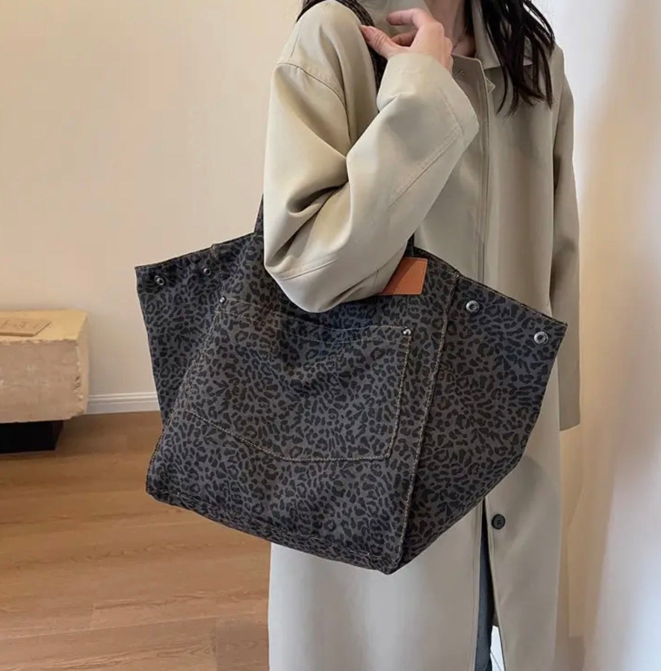 COMING SOON - Black Leopard Tote