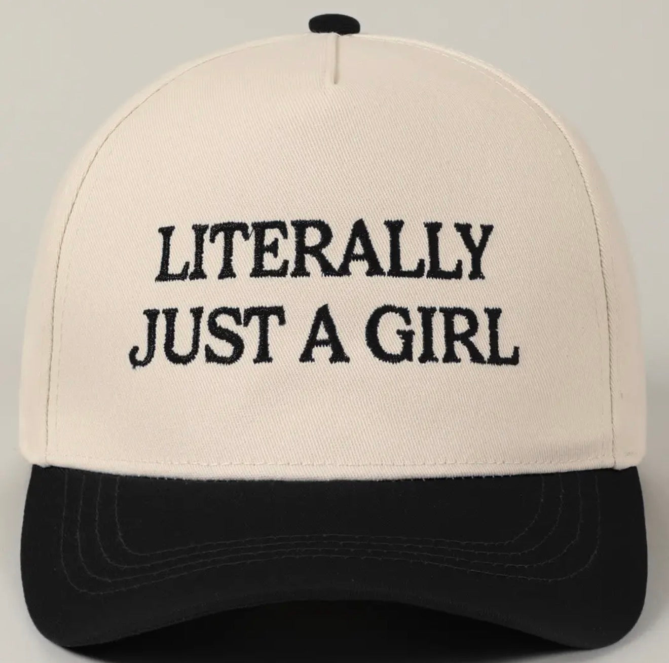 Literally Just A Girl Embroidery Trucker Hat