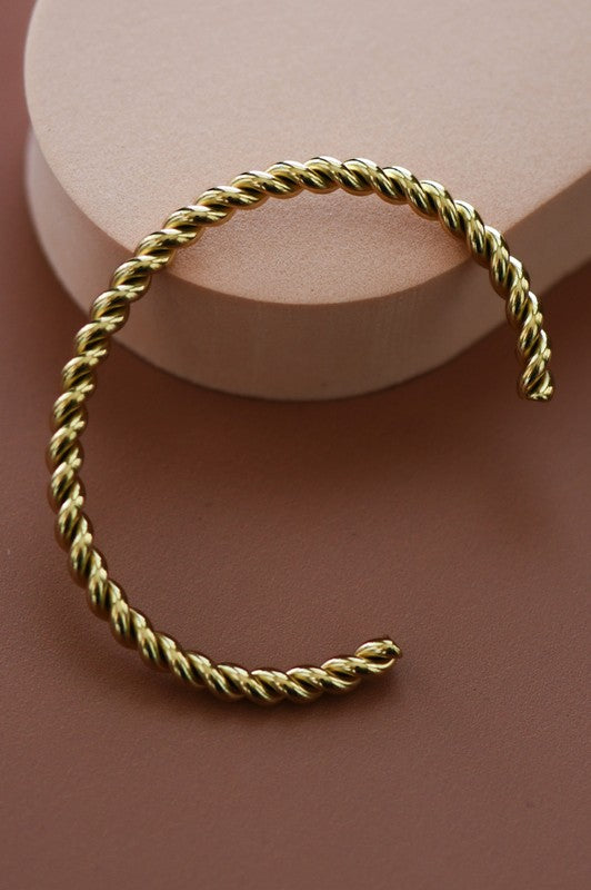 18k Gold Plated Waterproof Stainless Steel Cuff
