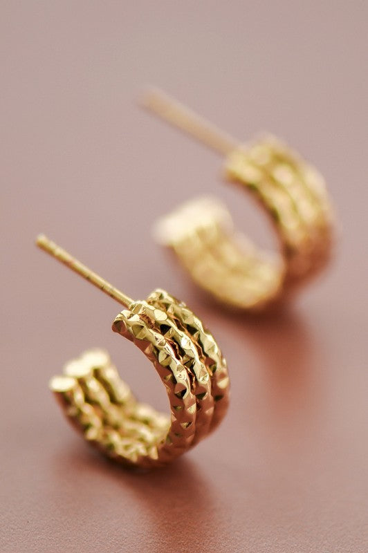 18k Gold Plated Stainless Steel Earrings