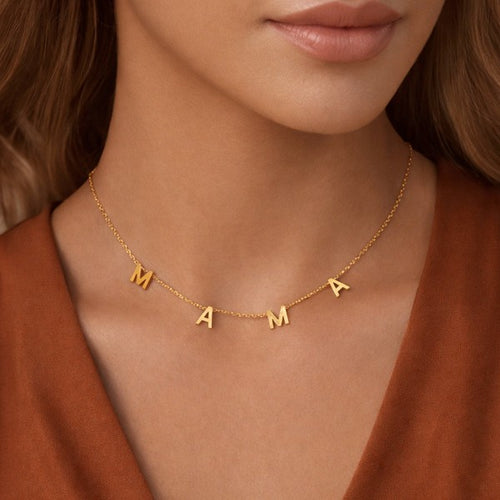 18K Gold Dipped Dainty Mama Necklace
