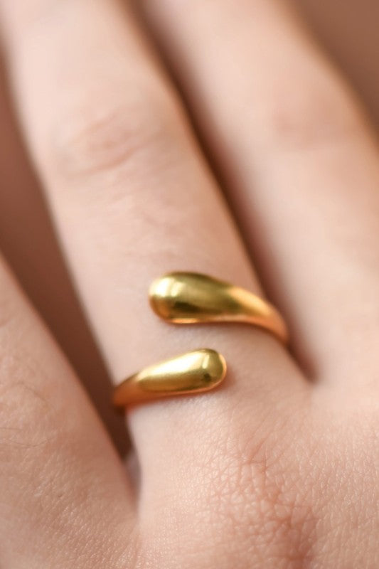 18K Gold Plated Adjustable Ring