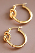 18k Gold Plated Waterproof Stainless Steel Hoop Earrings